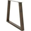 Valgomojo stalo kojelės, V formos, 2 vnt., natūralus plienas, 90x(72-73,3) cm, plienas
