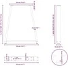 Kavos staliuko kojelės, 2 vnt., balta, 50x(72-73)cm, plienas