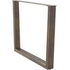 Valgomojo stalo kojelės, V formos, 2 vnt., natūralus plienas, 100 x (72-73,3) cm, plienas