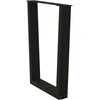 Valgomojo stalo kojelės, V formos, 2 vnt., juodos, 60x(72-73,3) cm, plienas
