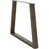 Valgomojo stalo kojelės, V formos, 2 vnt., natūralus plienas, 100 x (72-73,3) cm, plienas