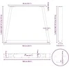 Valgomojo stalo kojelės, V formos, 2 vnt., baltos, 100x(72-73,3) cm, plienas