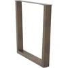 Valgomojo stalo kojelės, V formos, 2 vnt., natūralus plienas, 80x(72-73,3) cm, plienas