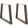 Valgomojo stalo kojelės, V formos, 2 vnt., natūralus plienas, 100 x (72-73,3) cm, plienas