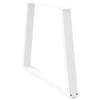 Valgomojo stalo kojelės, V formos, 2 vnt., baltos, 100x(72-73,3) cm, plienas
