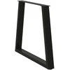 Valgomojo stalo kojelės, V formos, 2 vnt., juodos, 80x(72-73,3) cm, plienas