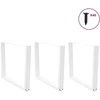 Valgomojo stalo kojelės, V formos, 3 vnt., baltos, 100x(72-73,3) cm, plienas