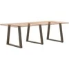 Valgomojo stalo kojelės, V formos, 3 vnt., natūralus plienas, 80x(72-73,3) cm, plienas