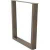 Valgomojo stalo kojelės, V formos, 3 vnt., natūralus plienas, 80x(72-73,3) cm, plienas