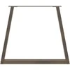 Valgomojo stalo kojelės, V formos, 3 vnt., natūralus plienas, 80x(72-73,3) cm, plienas