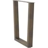 Valgomojo stalo kojelės, V formos, 3 vnt., natūralus plienas, 70x(72-73,3) cm, plienas