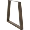 Valgomojo stalo kojelės, V formos, 3 vnt., natūralus plienas, 80x(72-73,3) cm, plienas