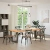 Valgomojo stalo kojelės, T formos, 2 vnt., juodos, 100x35x(72-73) cm, plienas