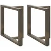 Valgomojo stalo kojelės, T formos, 2 vnt., juodos, 100x35x(72-73) cm, plienas