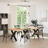 Valgomojo stalo kojos, 3 vnt., juodos, 90x(72-73) cm, plienas, X formos