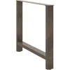 Valgomojo stalo kojos, 2 vnt., 100 x (72-73) cm, natūralus plienas