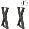Valgomojo stalo kojos, 2 vnt., antracito spalvos, 50x(72-73,3) cm, plienas