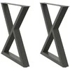 Valgomojo stalo kojos, 2 vnt., antracito spalvos, 70x(72-73,3) cm, plienas