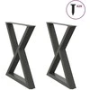 Valgomojo stalo kojos, 2 vnt., antracito spalvos, 80x(72-73,3) cm, plienas