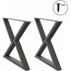Valgomojo stalo kojos, 2 vnt., antracito spalvos, 90x(72-73,3) cm, plienas