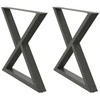 Valgomojo stalo kojos, 2 vnt., antracito spalvos, 90x(72-73,3) cm, plienas
