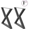 Valgomojo stalo kojos, 2 vnt., antracito spalvos, 90x(72-73,3) cm, plienas