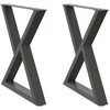 Valgomojo stalo kojos, 2 vnt., antracito spalvos, 80x(72-73,3) cm, plienas