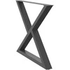 Valgomojo stalo kojos, 2 vnt., antracito spalvos, 90x(72-73,3) cm, plienas
