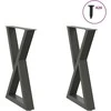 Valgomojo stalo kojos, 2 vnt., antracito spalvos, 60x(72-73,3) cm, plienas
