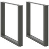 Valgomojo stalo kojos, 2 vnt., antracito spalvos, 80x(72-73) cm, plienas, U formos
