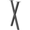 Valgomojo stalo kojos, 2 vnt., antracito spalvos, 57x(72-73) cm, plienas