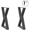 Valgomojo stalo kojos, 2 vnt., antracito spalvos, 50x(72-73,3) cm, plienas
