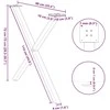 Valgomojo stalo kojos, 2 vnt., baltos, 90x(72-73) cm, plienas, X formos