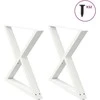 Valgomojo stalo kojos, 2 vnt., baltos, 90x(72-73,3) cm, plienas