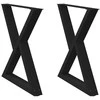 Valgomojo stalo kojos, 2 vnt., juodos, 70x(72-73,3) cm, plienas