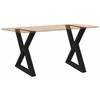 Valgomojo stalo kojos, 2 vnt., juodos, 70x(72-73,3) cm, plienas