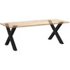 Valgomojo stalo kojos, 2 vnt., juodos, 90x(72-73) cm, plienas, X formos