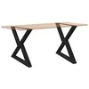 Valgomojo stalo kojos, 2 vnt., juodos, 90x(72-73,3) cm, plienas