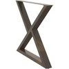Valgomojo stalo kojos, 2 vnt., natūralus plienas, 90x(72-73,3) cm, plienas