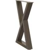 Valgomojo stalo kojos, 2 vnt., natūralus plienas, 60x(72-73,3) cm, plienas