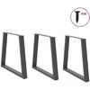 Valgomojo stalo kojos, 3 vnt., antracito spalvos, 80x(72-73,3) cm, plienas, V formos