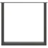 Valgomojo stalo kojos, 3 vnt., antracito spalvos, 80x(72-73) cm, plienas, U formos