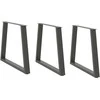 Valgomojo stalo kojos, 3 vnt., antracito spalvos, 80x(72-73,3) cm, plienas, V formos