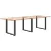Valgomojo stalo kojos, 3 vnt., antracito spalvos, 90x(72-73) cm, plienas, U formos