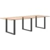 Valgomojo stalo kojos, 3 vnt., antracito spalvos, 80x(72-73) cm, plienas, U formos