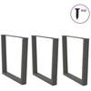 Valgomojo stalo kojos, 3 vnt., antracito spalvos, 90x(72-73,3) cm, plienas