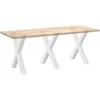 Valgomojo stalo kojos, 3 vnt., baltos, 70x(72-73) cm, plienas, X formos