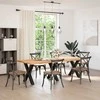 Valgomojo stalo kojos, 3 vnt., juodos, 70x(72-73) cm, plienas, X formos