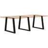 Valgomojo stalo kojos, 3 vnt., juodos, 80x(72-73,3) cm, plienas, V formos