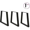 Valgomojo stalo kojos, 3 vnt., juodos, 80x(72-73,3) cm, plienas, V formos